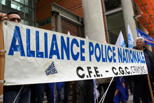 Bannière du syndicat 'Alliance Police'