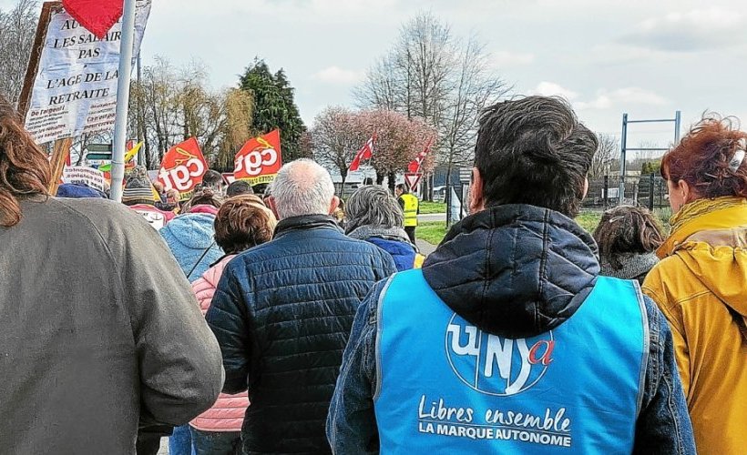 L’UNSA (Union nationale des syndicats autonomes) était aussi représentée à la mobilisation lamballaise.