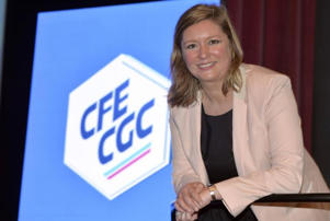 Carole Couvert, au Congrès national de la CFE-CGC à Saint-Malo, le 17 avril 2013.